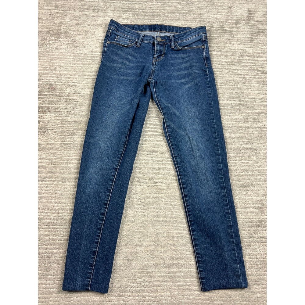 Cafe Denim Jeans Women 3 Blue Slim Tapered Medium Wash Mid Rise Stretch Casual